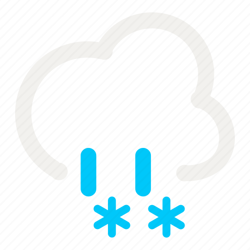 Cloud, cloudy, mix, rain, rainy, snow, weather icon - Download on Iconfinder