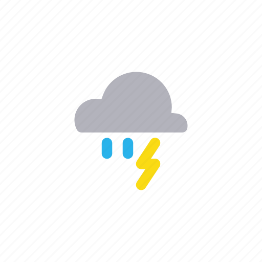 Weather, cloud, forecast, rain, lightning icon - Download on Iconfinder