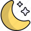 moon, night, crescent, sky, lunar 