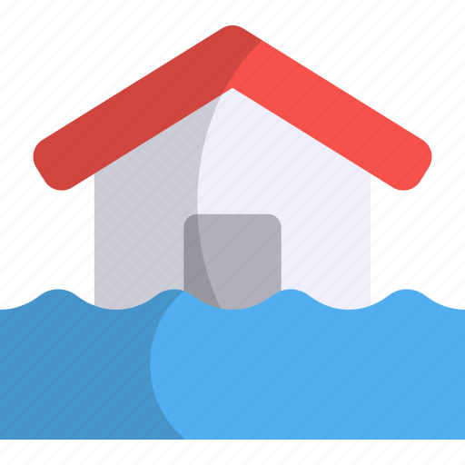 Flood, deluge, natural disaster, inundation, water icon - Download on Iconfinder