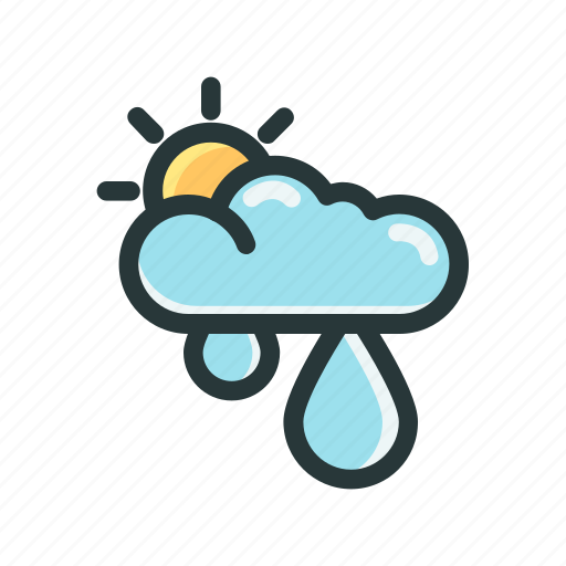 Cloud, light, sunny, water drops, weather icon - Download on Iconfinder