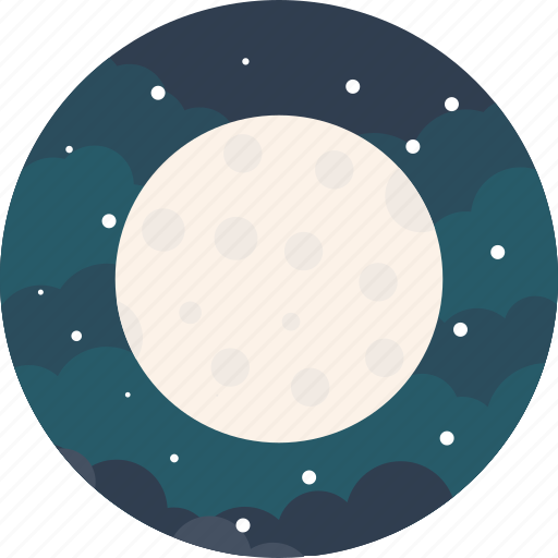 Full, moon, forecast, light, lightning, night, stars icon - Download on Iconfinder