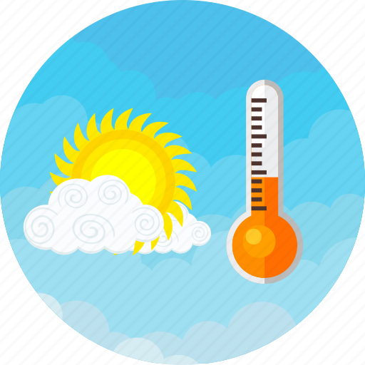 Medium, temperature, cloudy, sunny, thermometer, weather icon - Download on Iconfinder