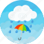 rain, clouds, forecast, raining, storm, umbrella, weather 