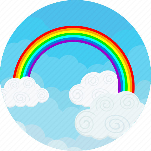 Rainbow, clouds, colorful, ecology, happyness, nature, sky icon - Download on Iconfinder