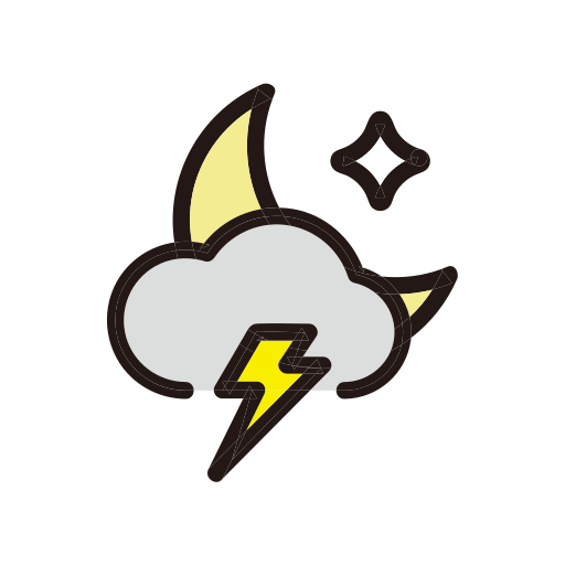 Weather, night, rain, storm icon - Free download