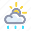 cloud, forecast, rainy, sun, weather 