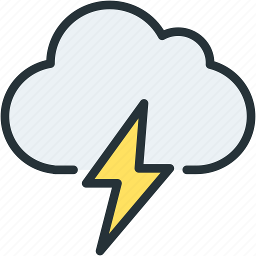 Cloud, lighting, thunder, weather icon - Download on Iconfinder