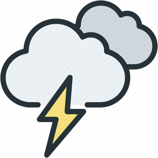 Cloud, lighting, thunder, weather icon - Download on Iconfinder
