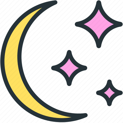 Moon, night, starts, weather icon - Download on Iconfinder