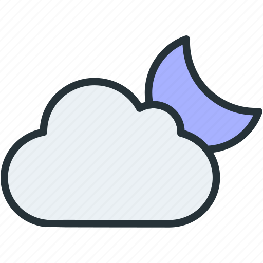 Cloud, moon, weather icon - Download on Iconfinder