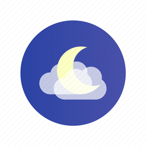 Cloud, cloudy, color, moon, night icon - Download on Iconfinder