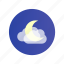 cloud, cloudy, color, moon, night 