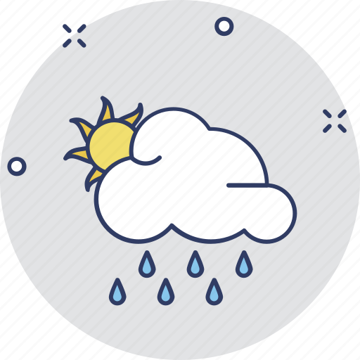 Raining, rainstorm, rainy day, sunny rain, weather forecast icon - Download on Iconfinder