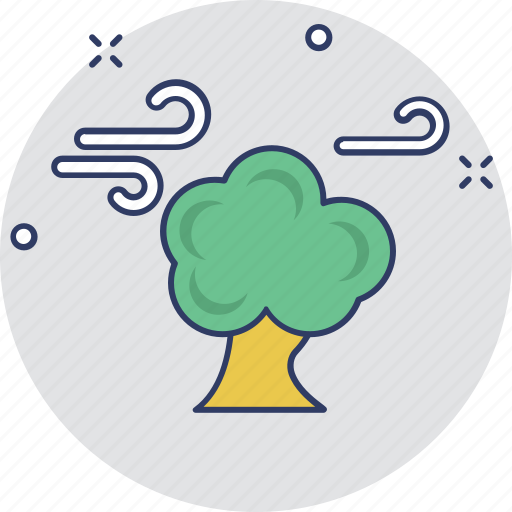 Conifer windbreak, forest weather, forest wind, tree wind, weather theme icon - Download on Iconfinder