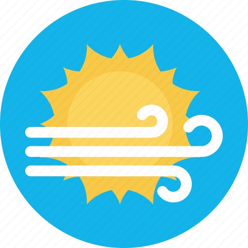 Climate, hot wind, sunny wind, wind, wind storm icon - Download on Iconfinder