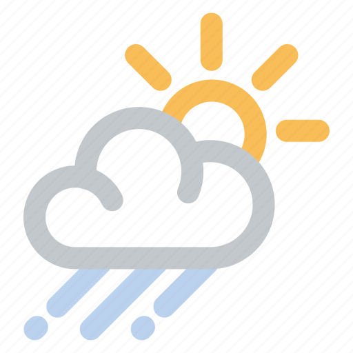 Cloud, rain, shower, sky, sun, weather icon - Download on Iconfinder