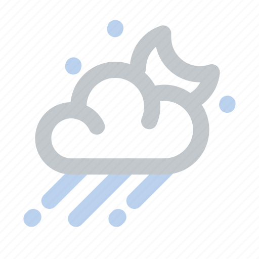 Cloud, moon, rain, shower, sky, weather icon - Download on Iconfinder