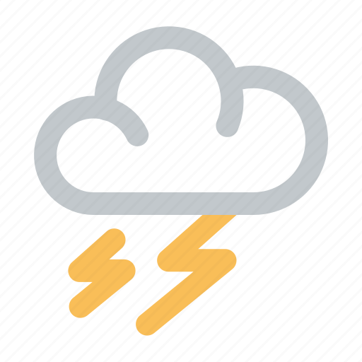 Cloud, lightening, thunder, weather icon - Download on Iconfinder