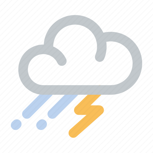 Cloud, lightening, rain, thunder, weather icon - Download on Iconfinder