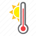 hot, mercury, summer, sun, temperature, thermometer, weather
