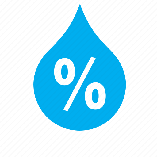 Drop, droplet, meteorology, percentage, rain, water, weather icon - Download on Iconfinder