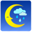 cloud, moon, night, rain, weather 