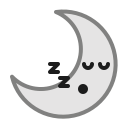 emoticon, moon, night, sleepy, smiley, weather