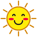 emoticon, happy, smile, smiley, sun, weather