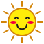 emoticon, happy, smile, smiley, sun, weather 