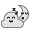 cloud, emoticon, night, smiley, weather