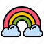 rainbow, climate, nature, meteorology, weather 