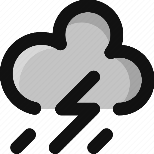 Drop, lightning, rain, rainy, storm, thunder, weather icon - Download on Iconfinder