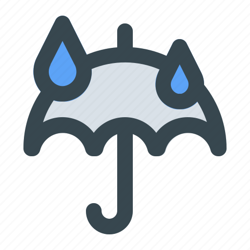 Drops, forecast, rain, rainy, umbrella, water, weather icon - Download on Iconfinder