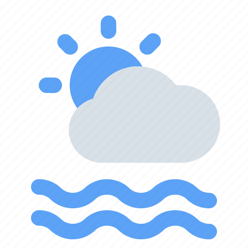 Cloud, sea, summer, sun, water, wave, weather icon - Download on Iconfinder
