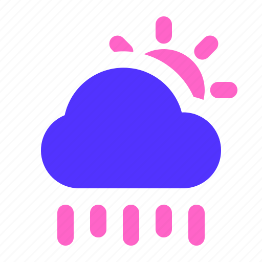 Cloud, day, forecast, heavy rain, sun, weather icon - Download on Iconfinder