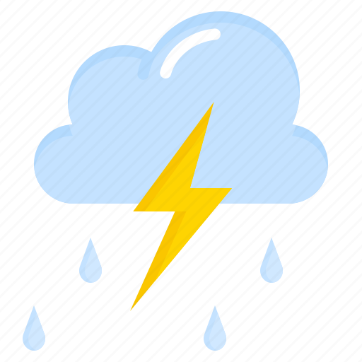 Thunderstorm, lightening, rain, weather, cloud icon - Download on Iconfinder
