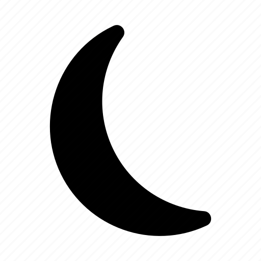 Crescent, moon, black, weather, night icon - Download on Iconfinder