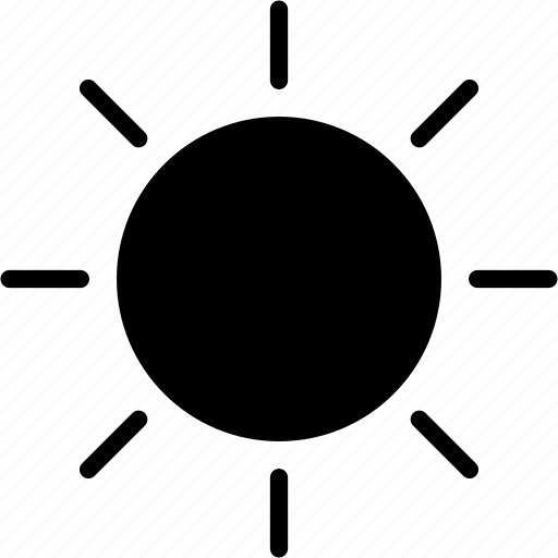 Sunny, black, sun, weather icon - Download on Iconfinder