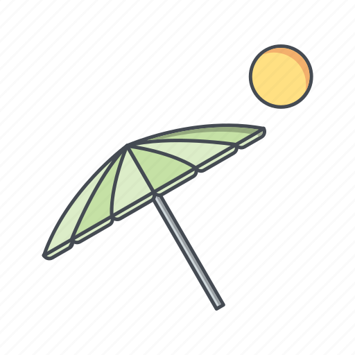 Beach, beach umbrella, vacation icon - Download on Iconfinder