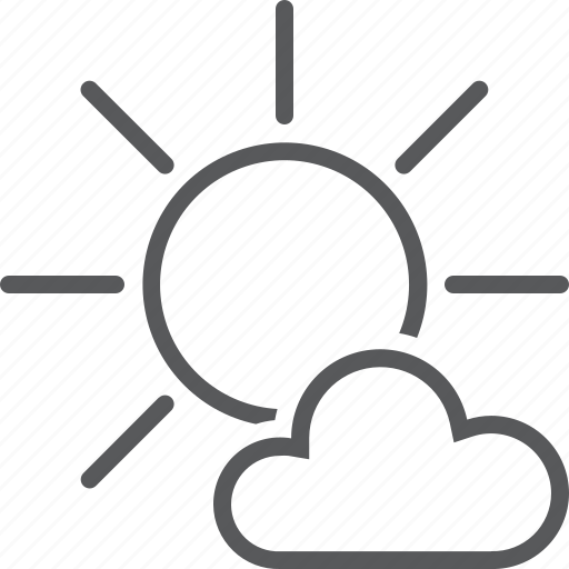 Cloud, mostly, sun, sunny, weather icon - Download on Iconfinder