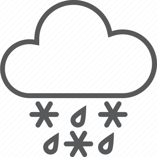 Rain, sleet, snow, weather icon - Download on Iconfinder