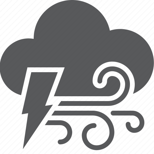 Cloud, storm, thunderstorm, weather, wind icon - Download on Iconfinder