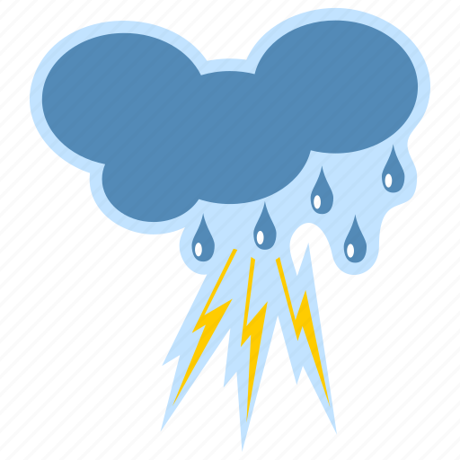 Cloudy, lightning, meteorology, rain, thunderstorm, weather icon - Download on Iconfinder