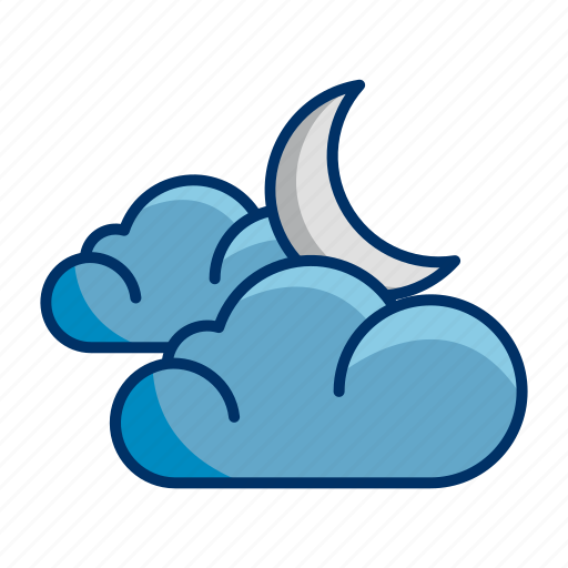 Night, moon, rain icon - Download on Iconfinder