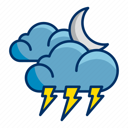 Lightning, night, thunder icon - Download on Iconfinder