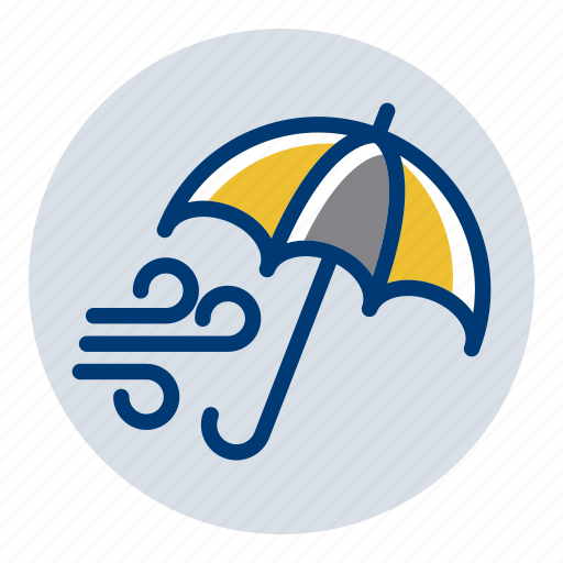 Umbrella, weather, weather forecast, wind, windy icon - Download on Iconfinder