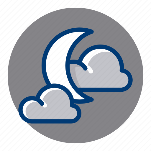Clouds, cloudy, moon, night, weather, weather forecast icon - Download on Iconfinder