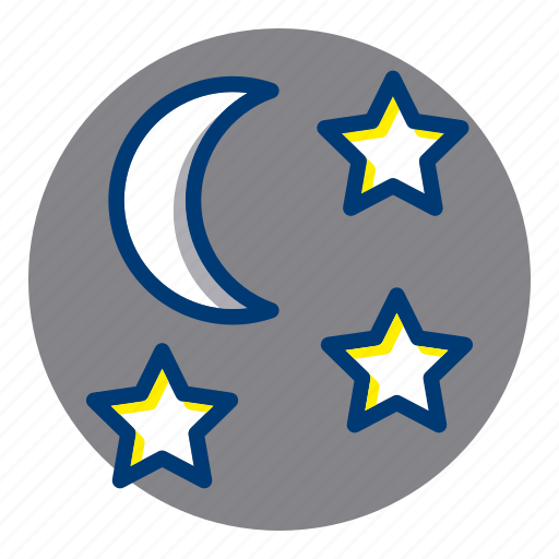 Moon, night, starry night, stars, weather, weather forecast icon - Download on Iconfinder