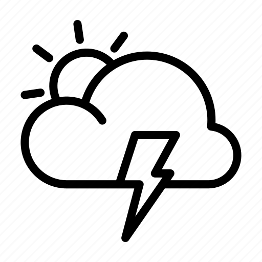 Storm, sun, thunder, weather, weather forecast, lightning icon - Download on Iconfinder